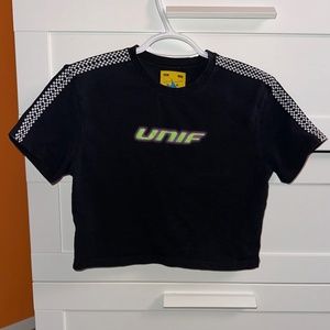 UNIF Checkerboard Baby Tee Women's Size Medium